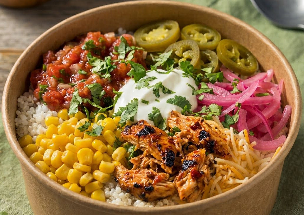 Bol savoureux de style tacos au poulet