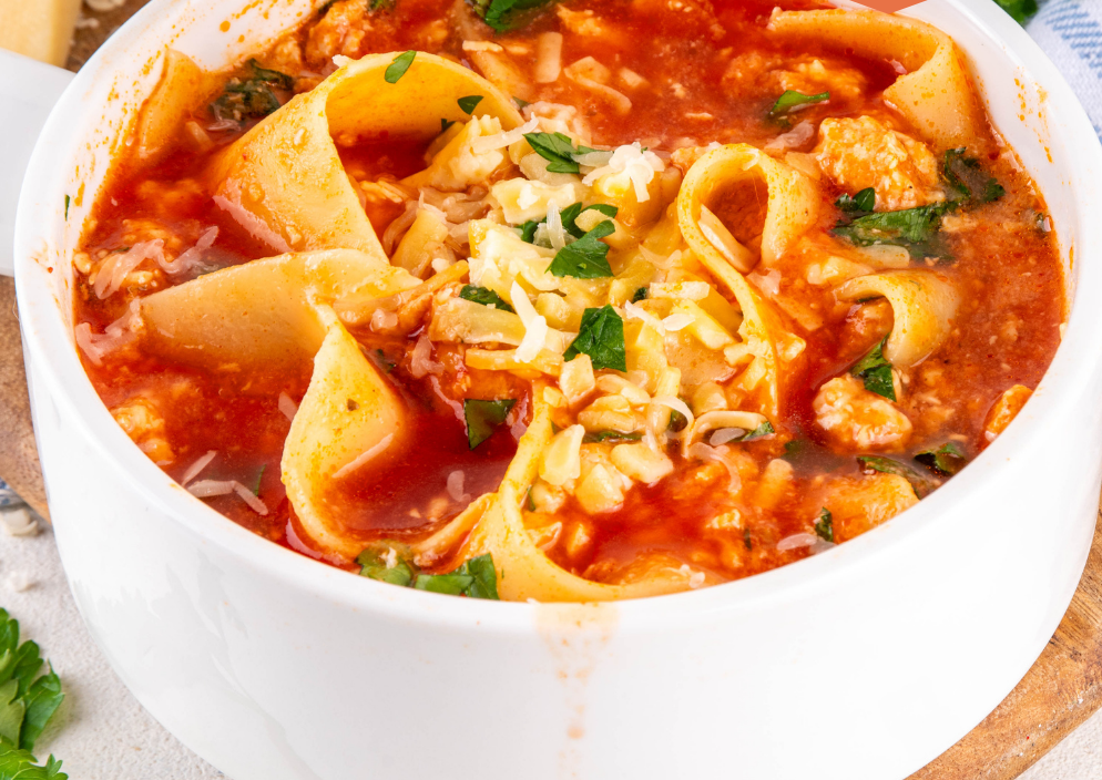 Soupe style lasagne