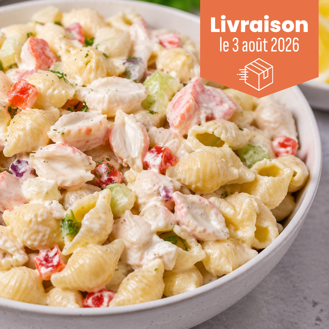 Salade de coquilles à la goberge rafraîchissante