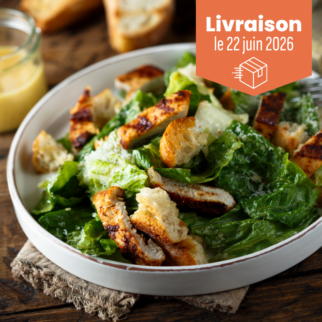 Salade César au poulet et bacon succulente