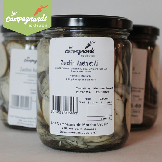 ZUCCHINIS ANETH ET AIL