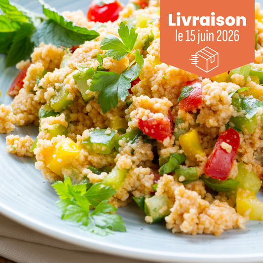 Salade de couscous cari (légumes croquants)