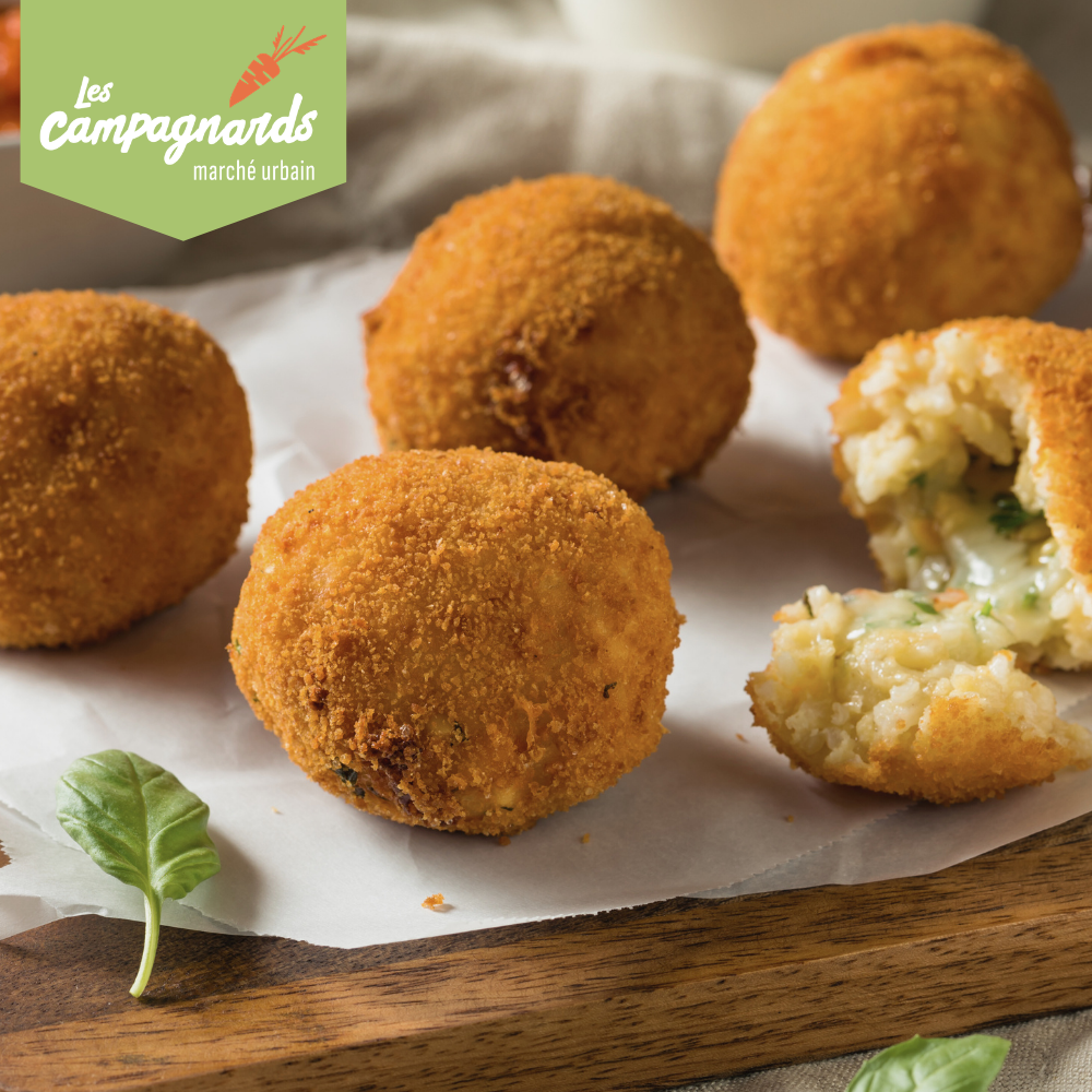 ARANCINIS FARCIS AU FROMAGE SUISSE